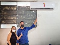 MELHORIAS – Deputado Anderson realiza entrega oficial de climatização de 100% de salas de aula em escola no Bairro Nacional em Porto Velho