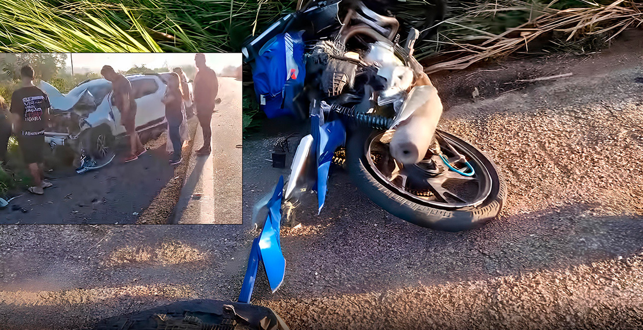 Ocupantes de moto morrem em colisão frontal com carro de passeio, na BR-364, em Porto Velho