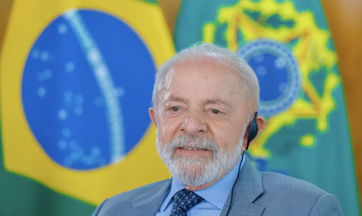 Ricardo Stuckert/PR Brasília (DF), 23/04/2025 - Presidente da República, Luiz Inácio Lula da Silva, durante reunião da Cúpula Virtual sobre Ambição Climática, no Palácio do Planalto. Foto: Ricardo Stuckert/PR