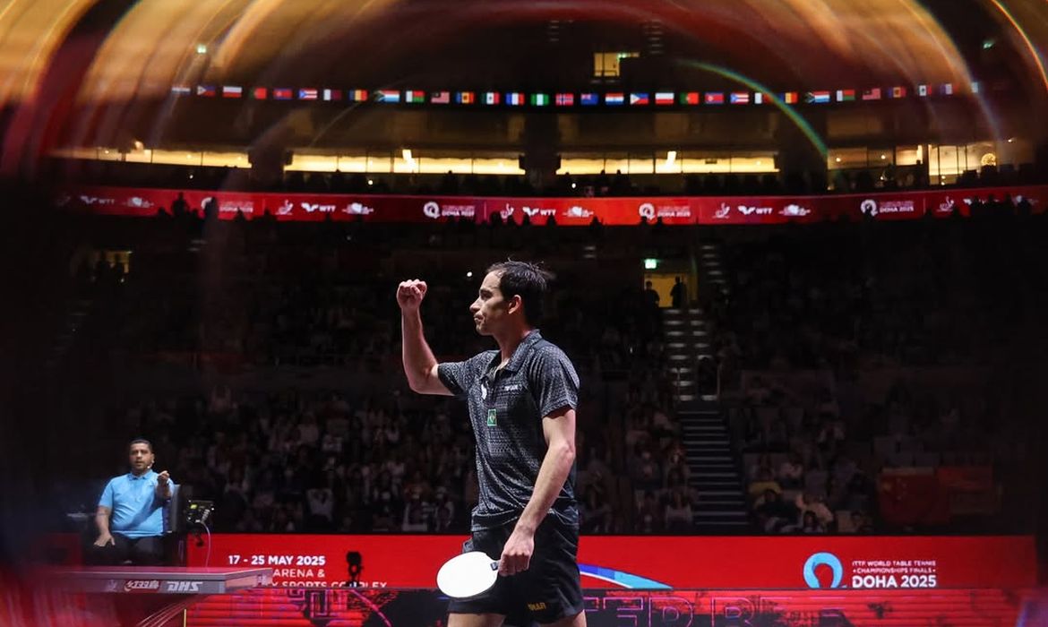 Hugo Calderano avança à final do Mundial de Tênis de Mesa, em 24/05/2025