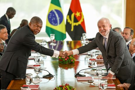Brasília (DF), 23/05/2025 - O presidente Luiz Inácio Lula da Silva (d), recebe o presidente de Angola, João Lourenço (e), em cerimônia oficial no Palácio do Planalto. 
Foto: Marcelo Camargo/Agência Brasil
