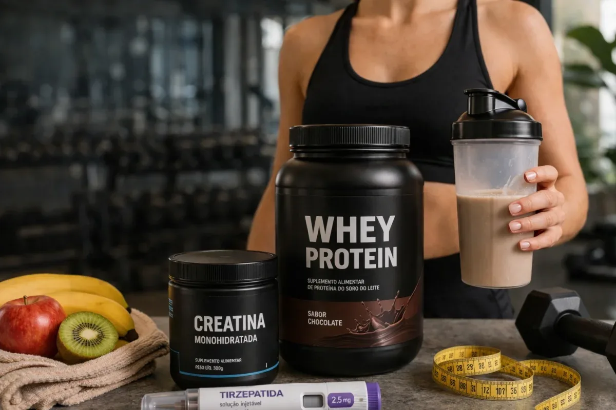 Especialista explica porque Whey Protein e Creatina podem ser grandes aliados para quem usa Tizerpatida