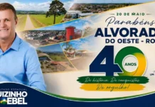 Deputado Luizinho Goebel parabeniza Alvorada do Oeste pelos 40 anos de emancipação