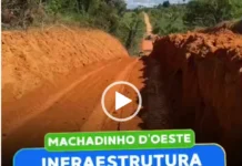 O Deputado Ezequiel Neiva esteve em Machadinho D’Oeste acompanhando os trabalhos de rebaixamento de morros na região do P.A. Belo Horizonte.