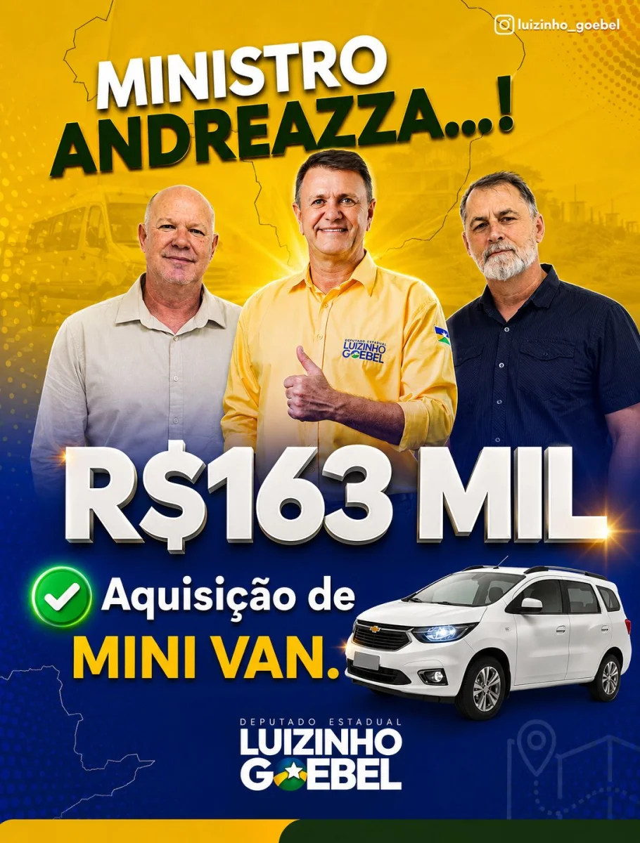Já está na conta da prefeitura o valor de R$ 163 mil para a aquisição de uma mini van que será utilizada no transporte de pacientes em tratamento de câncer
