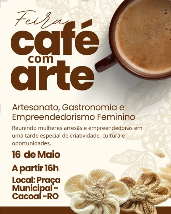 Feira Café com Arte valoriza artesanato, gastronomia e empreendedorismo feminino em Cacoal