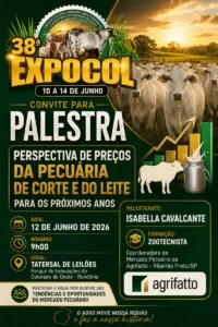 Palestra na 38ª Expocol vai abordar perspectivas para os mercados da carne e do leite
