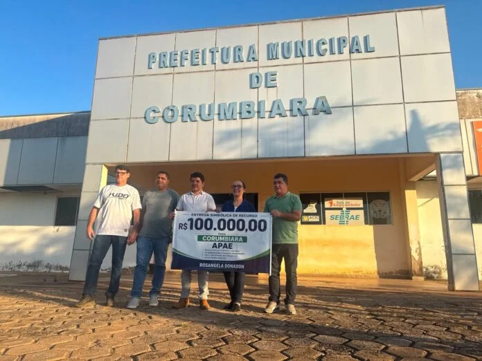 CORUMBIARA: Rosangela Donadon disponibiliza R$ 450 mil em recursos para APAE, Saúde e Esporte e prefeito expressa gratidão
