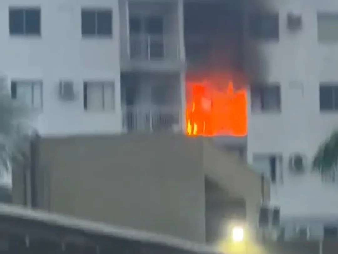 Vídeo: incêndio em apartamento deixa pelo menos seis feridos e causa pânico em condomínio de Porto Velho